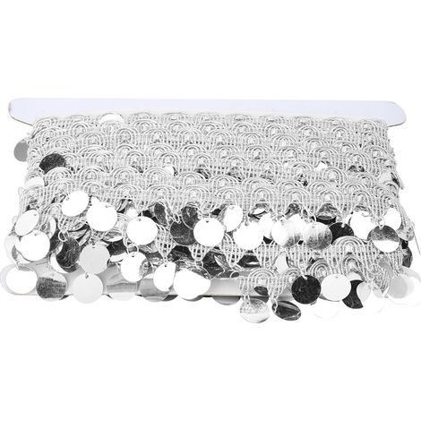 Ceinture à franges pour danse du ventre avec pièces rondes, écharpe hanche ethnique, accessoire vêtements traditionnels 10 yards (argent) (1/5)