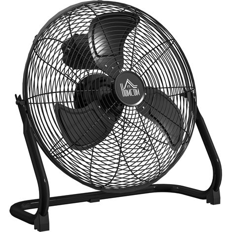 Beyamis Tischventilator, elektrischer Ventilator mit 4 Geschwindigkeitsstufen, verstellbarer Neigungswinkel von 120°, Schwarz