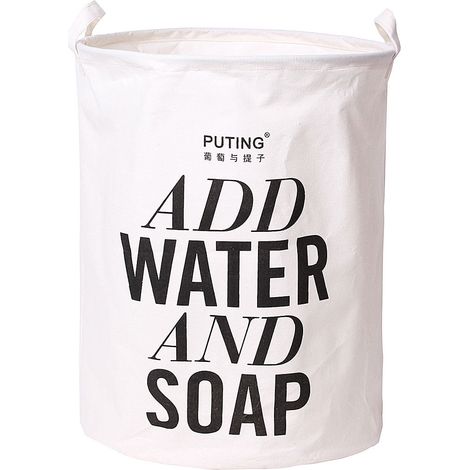 Cesta de lavandería plegable de lino y algodón con asa, cesta organizadora para guardar ropa sucia y juguetes.