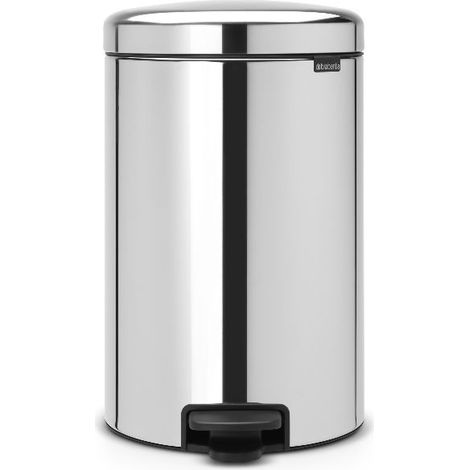 Abfalleimer mit Fußpedal 20 l Glänzender Stahl – New Icon – Brabantia