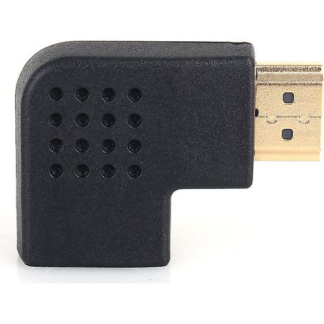 Adaptateur HDMI coudé à 90° mâle vers femelle, 1080p, plaqué or, connecteur TV haute définition (1/5)