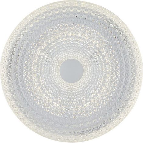 "Plafoniera LED UNIKA bianca effetto diamantato 18W con 3 step cct con memory function per personalizzazione dei Kelvin" (1/2)
