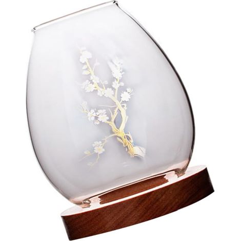en Verre Transparent Motif Fleur de Prunier Abat Jour en (1/5)