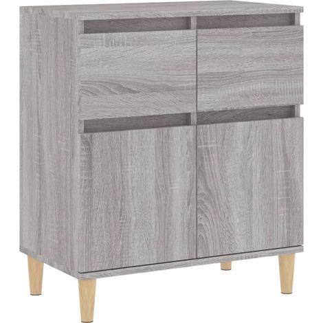 Credenza cassettiera cassettiera mobile contenitore organizer cucina soggiorno salonsonoma 60 x 35 x 70 cm derivati del legno grigio 020036400