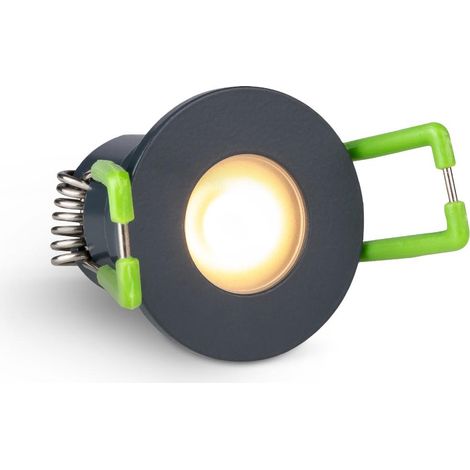 Einbaustrahler Mini Livorno 3W IP65 durchverbindbar - Lichtfarbe: Warmweiß 2700K - Farbe: anthrazit RAL 7016 (1/5)