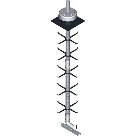 Viessmann Basispaket Schacht (Metall/PPs, flexibel), Ø 60 mm, Kunststoff (PPs, Typ B) für doppelzügige Schornsteine - 7452173