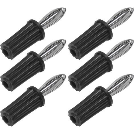 100 Stück Bananenstecker 4 mm, ABS, vernickeltes Messing, hochwertige elektrische Verbindungswerkzeuge, schwarz (1/5)