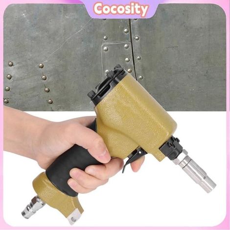 Pistolet à clous pneumatique - COCOSITY - Pistolet à punaise décoratif - Alliage aluminium - Chargeur 54 clous - Manchon magnétique (1/5)