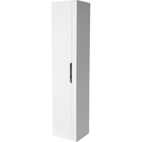Armario alto EDITION 300 350 x 1800 x 385 mm, tope a la derecha, blanco / blanco KEUCO