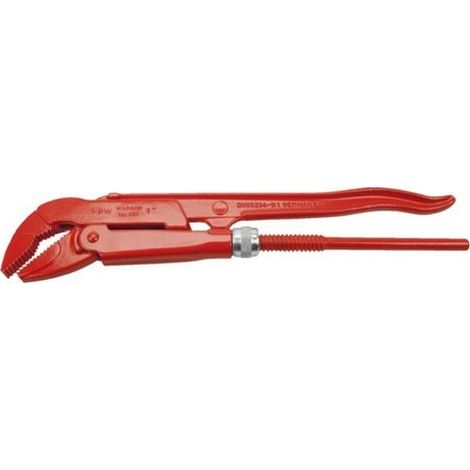 STAHLWILLE 87951015 Chiave per tubi ad angolo con ganascia a 45° autobloccante in acciaio temprato lunghezza 445 mm apertura 81 mm diametro max tubo 38,1 mm colore Rosso