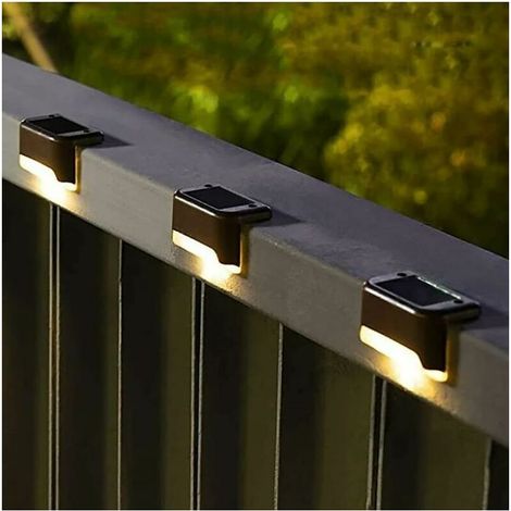 Solarleuchten für den Außenbereich, wasserdichte LED-Leuchten für Außentreppen, Stufen, Zäune, Höfe, Decks und Einfahrten (1/5)
