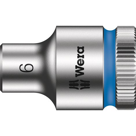 Douille WERA 3/8", six pans, court, SW 6,0 longueur 29mm (1/4)
