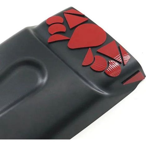 Black material: Plastic motorcycle fender, front fender extension, motorcycle accessory.--BIEMMEDUE (1/5)