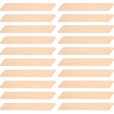 20 spatules à cire avec manche en bois, applicateurs de cire pour le visage, bâtonnets d'épilation (1/5)