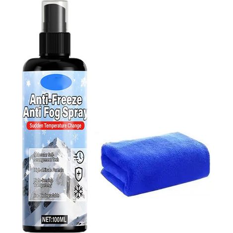 50 ml 100 ml Pare-brise de voiture anti-buée et antigel pulvérisé pour la conduite de nuit et la prévention de la glace sur les fenêtres et les rétroviseurs (1/5)