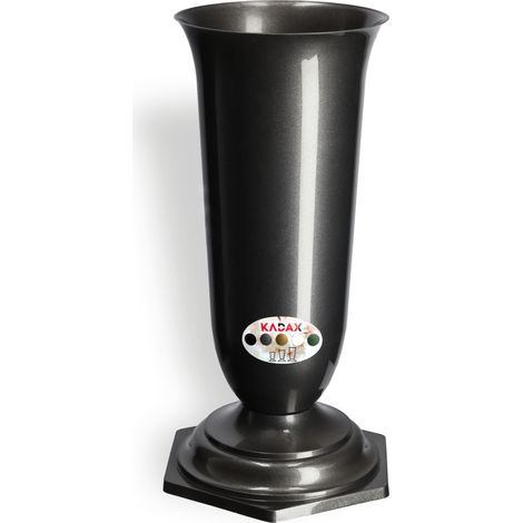 KADAX Jarrón Flor Botella Lápida Cementerio Lápida Inserto Base de Grafito 37 cm (1/5)