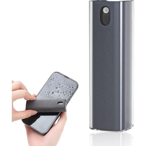 Bildschirmreinigungsset, bestehend aus einem Mikrofasertuch und einer Sprühflasche, geeignet für Mobiltelefone, PCs, Fernseher, Tablets und Brillen (Flüssigkeiten ausgenommen). (1/5)