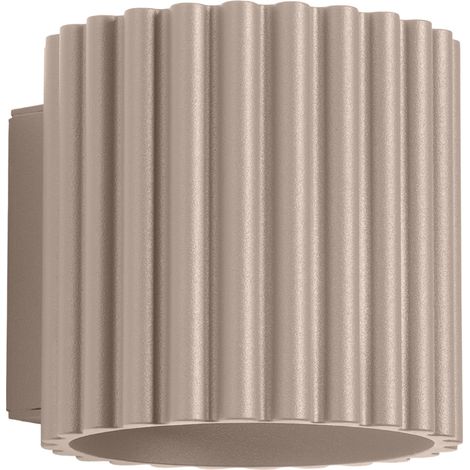 Applique moderne taupe tube strié haut-bas 10cm G9 10W AURA (1/5)