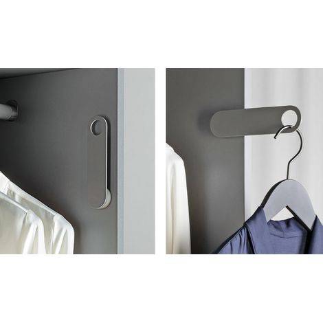 Hettich Schrank-Kleiderbügelhalter, 90°, 9279065, Stahl, anthr. (1/2)