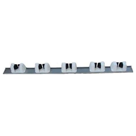 Accroche balai rail inox 5 supports