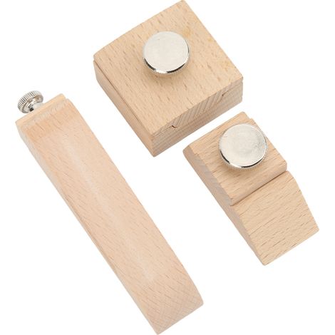 Blocs de ponçage en bois en 3 pièces, blocs de ponçage carrés biseautés en forme de coin pour le travail du bois, outil de ponçage des bords pour le travail du cuir (1/5)