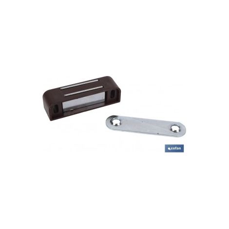 Pack mit 12 braunen Magnetverschlüssen, 10,5 cm