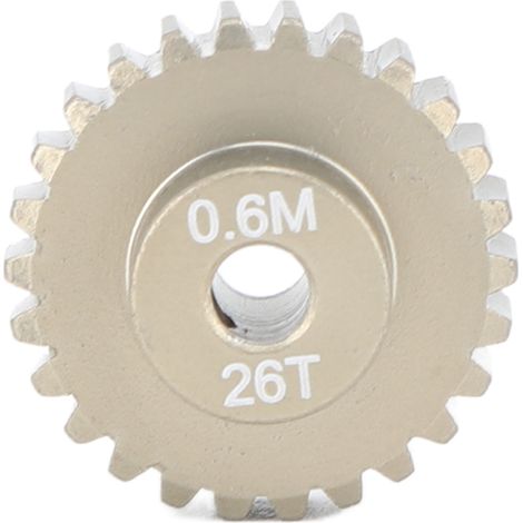 Pignon en alliage d'aluminium 3,175 mm 0,6 m Haute résistance, compatible avec les voitures RC Crawler 1/8 et 1/10 (26 dents) (1/5)