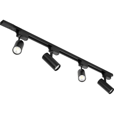 Éclairage sur rail monophasé 1 m + 4 x GU10 (1/5)