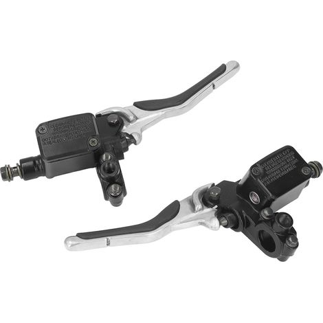 Paire de leviers de frein moto gauche/droite en alliage d'aluminium CNC avec réservoir d'huile, remplacement compatible YQ50 Aerox 1997-2013 (1/5)