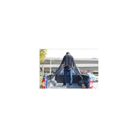 Filet de chargement très élastique, double organiseur en maille pour lit de camion, adapté pour les charges légères quotidiennes de camions, 1,1 x 1,2 m, extensible jusqu'à 2,2 x 2,4 m (double couche)