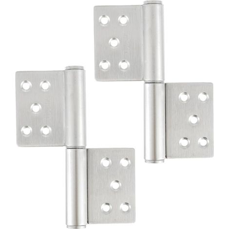 2 pièces Charnière de porte en acier inoxydable 132x100x18mm Angle d'Ouverture à360 degrés charnières pliantes pour portes intérieures et extérieures armoire de fenêtre (1/5)