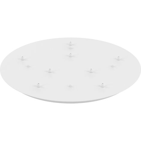 Rosone Tondo Metallo Bianco 8 Fori D60Cm