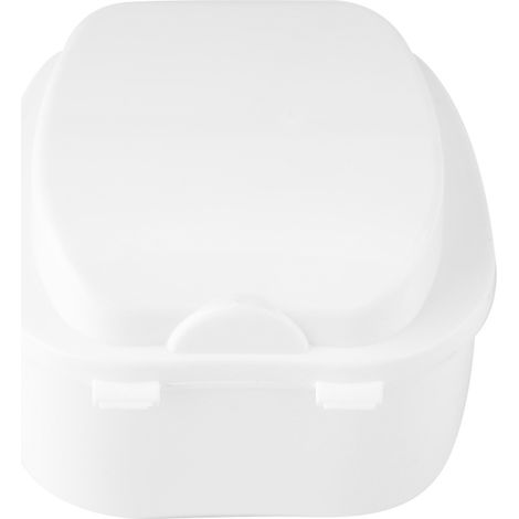 Boîte de rangement pour prothèses dentaires avec filtre, blanche (1/5)