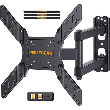 Support Mural TV pour écrans 26-65 Pouces LED LCD OLED, Fixation TV Murale Inclinable et Orientable avec VESA Max de 400x400mm Capacité Max de 45kg, PGMFK6 (1/5)