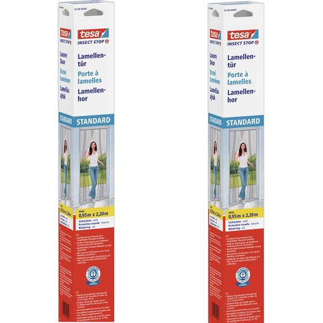 Zanzariera a lamelle TESA per porte finestre, colore bianco, 2,2 x 0,95 m (2 pezzi) (1/5)