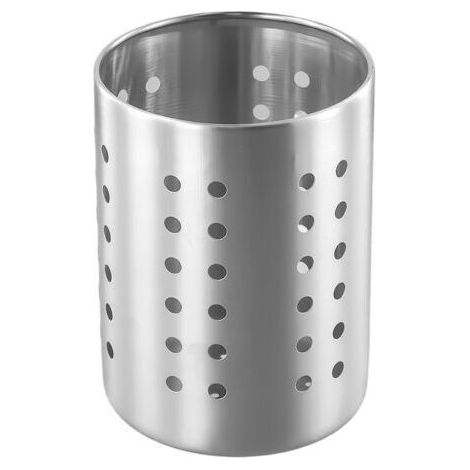 Boîte de rangement en acier inoxydable avec plusieurs trous de vidange, baguettes, repose-cuillère, ustensiles de cuisine, boîte de rangement de couverts (1/5)