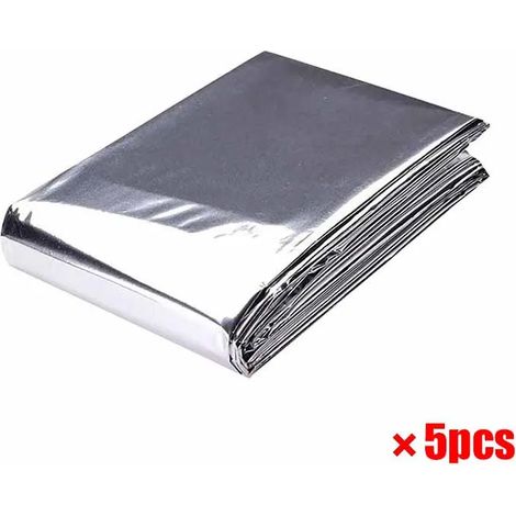 (5 pièces) Feuilles de protection argentées en polyester pour jardin, accessoires de culture hydroponique haute réflectivité pour serres d'intérieur (1/5)