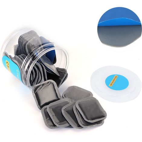 60 Reifenreparaturflicken 55 mm, Gummiflicken für Autos und Motorräder, Universalset, Schachtel mit 60 Stück, Pannenhilfe für Autos und Zweiräder (1/5)