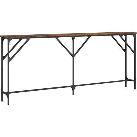 Table d'appoint console pratique pour une entrée organisée 180 x 23 x 75 cm bois d'ingénierie marron et métal DEC031793 (1/5)