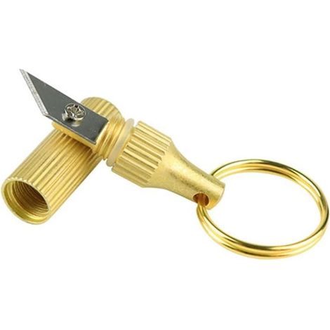 Outils multifonctions essentiels : outil d'extérieur compact avec enveloppe amovible et porte-clés pour les aventuriers, adapté pour la vie quotidienne (1/4)