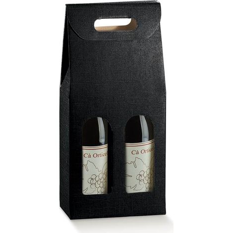 Scotton Scatola 2 Bottiglia 180 x 90 x 385 Mm Seta Nero 5 Pz