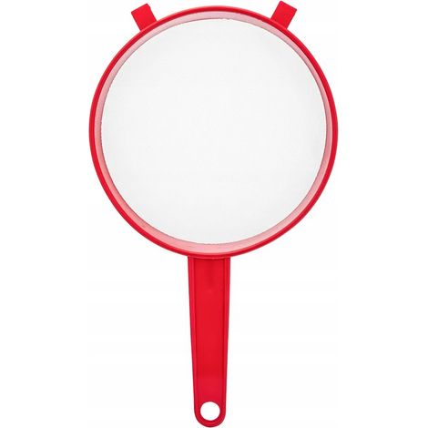 Colino da cucina in plastica, rosso, a maglia fine, 15 cm, 1 pz.
