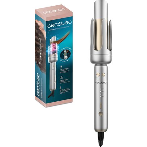 Cecotec Fer à Boucler Automatique avec Câble SurfCare Magic Waves Style. 41W, Revêtement en Céramique et Tourmaline, 32 mm