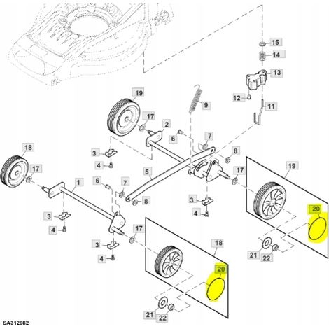 Copertura in acciaio John Deere (SAU15285)