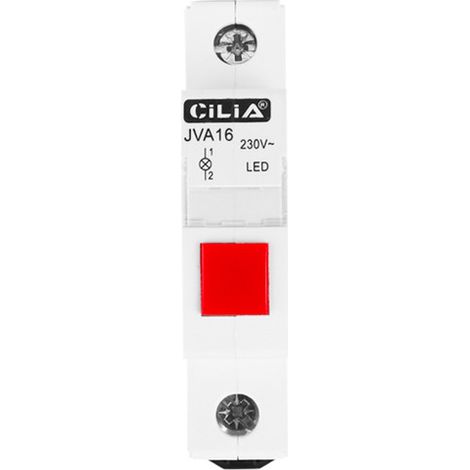 CILIA LED-Signalleuchte Rot 230V AC - Modulare Kontrollleuchte für Hutschiene (DIN) - 1 TE - Phasenanzeige für Verteilerkasten