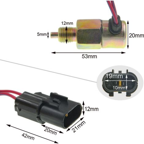 Convient aux interrupteurs de feux de recul/feux stop Hyundai et Kia 93860-4A000 938604A010 (1/4)