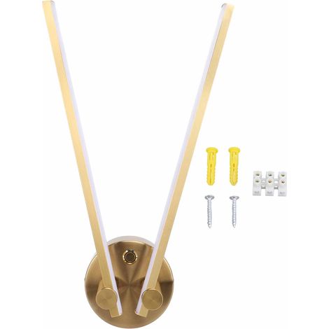 Applique murale LED moderne à 2 bras, rotation à 300°, luminaire orientable câblé, éclairage d'ambiance pour chambre ou salon. (1/5)