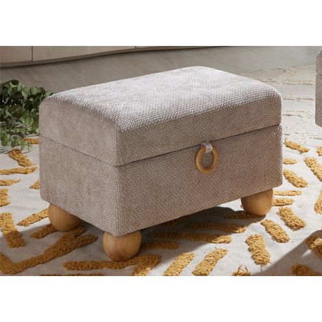 Lukman Dicke beige Chenille-Bank 33 cm. 49 x 33 x 33 cm (1/3)
