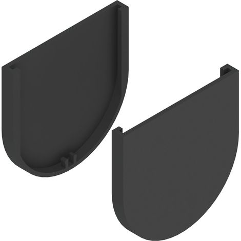 SOLIDO 100 Abdeckkappen-Set Glas Punktbefestigung rund schwarz (1/4)