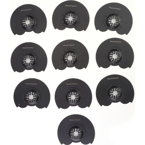 10Pcs Semicircle High Carbon Steel High Hardness Oscillating Multi Wood Grinding Tool 91mm